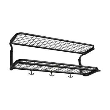 Classic 650 hat shelf - Black/black, 2 levels, 70 cm - Essem Design