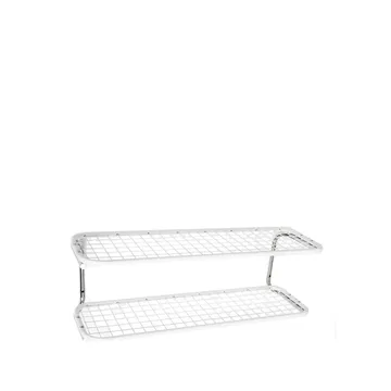 Classic 650 shoe shelf - White/chrome, 2 levels, 100 cm - Essem Design