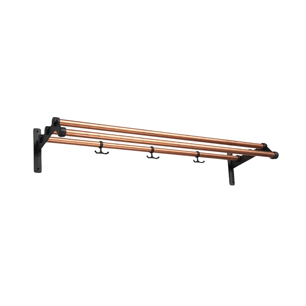 Nostalgi 291 hat shelf, Copper, black  Essem Design