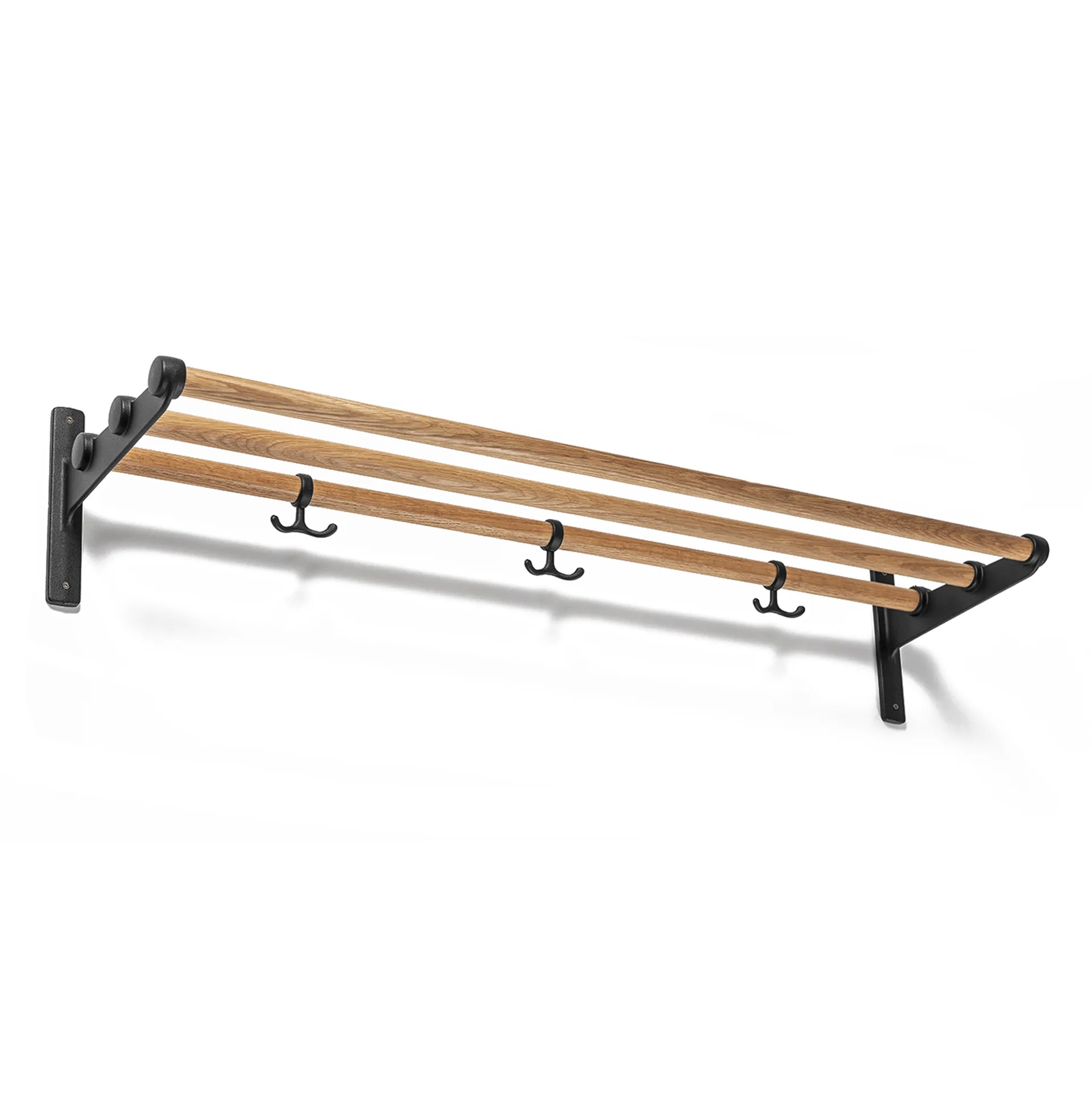 Nostalgi hat shelf/ shoe shelf, oak, black Essem Design