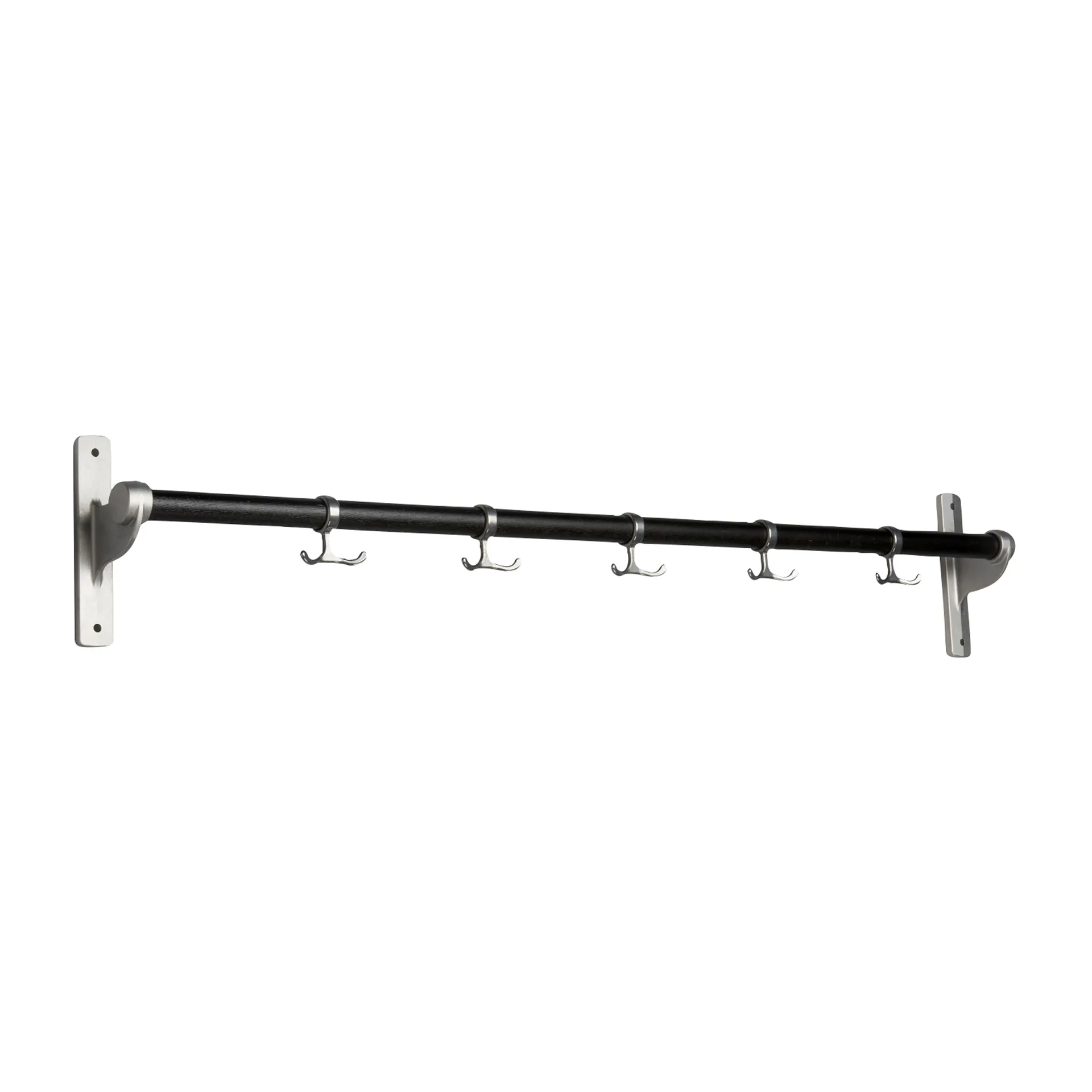 Nostalgi hook 100 cm, Black oiled oak-aluminum Essem Design