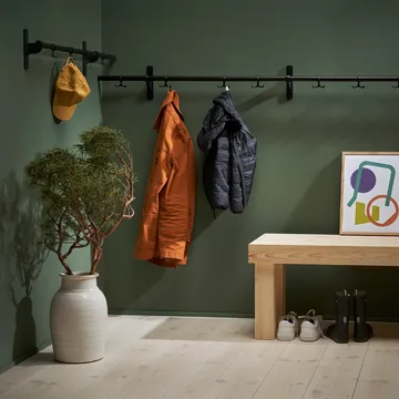 Nostalgi Hook rack - Walnut, white stand - Essem Design