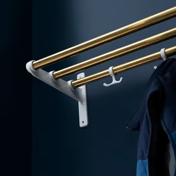 Nostalgi Shoe or hat shelf - Birch, black stand - Essem Design