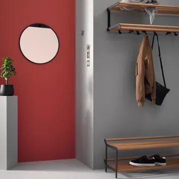 Tamburin hat rack 100 cm - oak-black - Essem Design