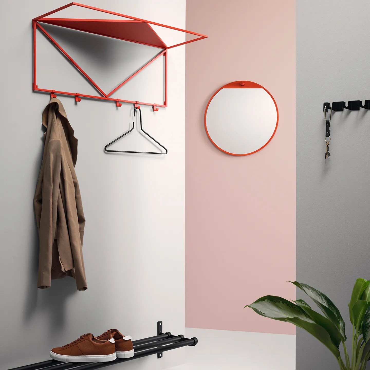 Triangel hanger 3-pack, black Essem Design