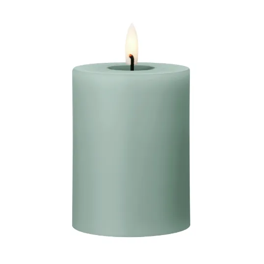ester & erik pillar candle LED - 67 Jade stone, 10 cm - ester & erik