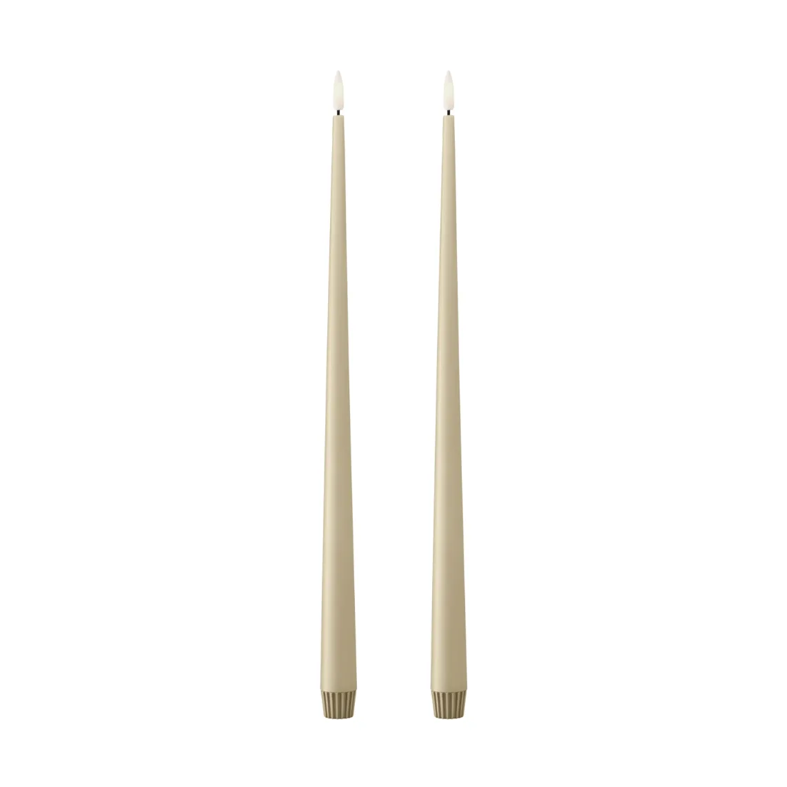 ester & erik taper candle LED 2-pack, 14 Pale ginger, 40 cm ester & erik