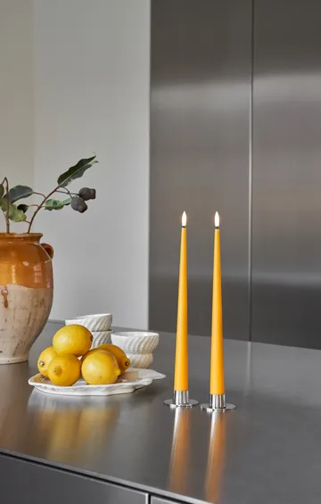 ester & erik taper candle LED 2-pack - 85 Mango , 30 cm - ester & erik