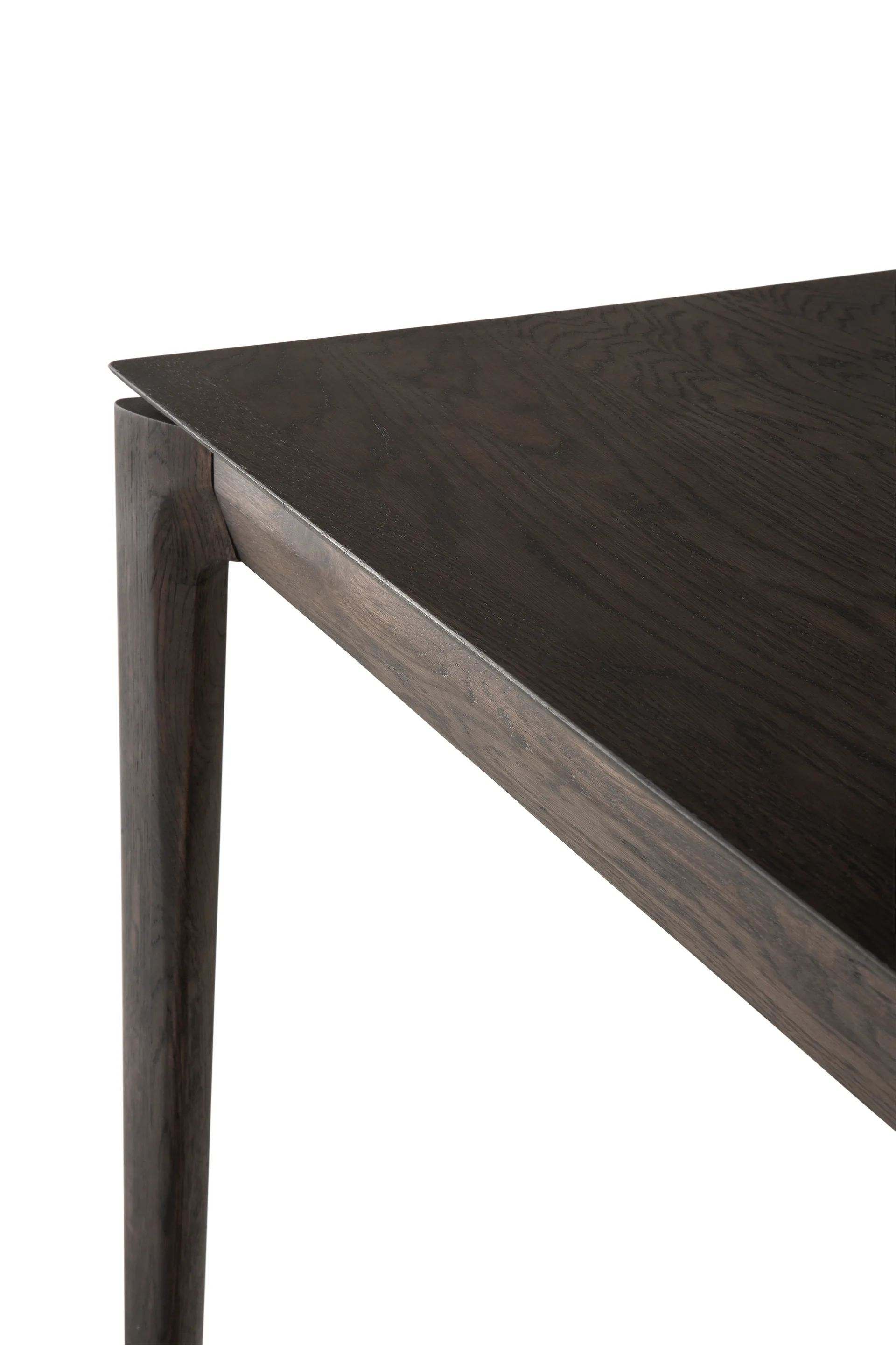Beech extendable dining table, Brown lacquered oak, 90x160/240 cm Ethnicraft
