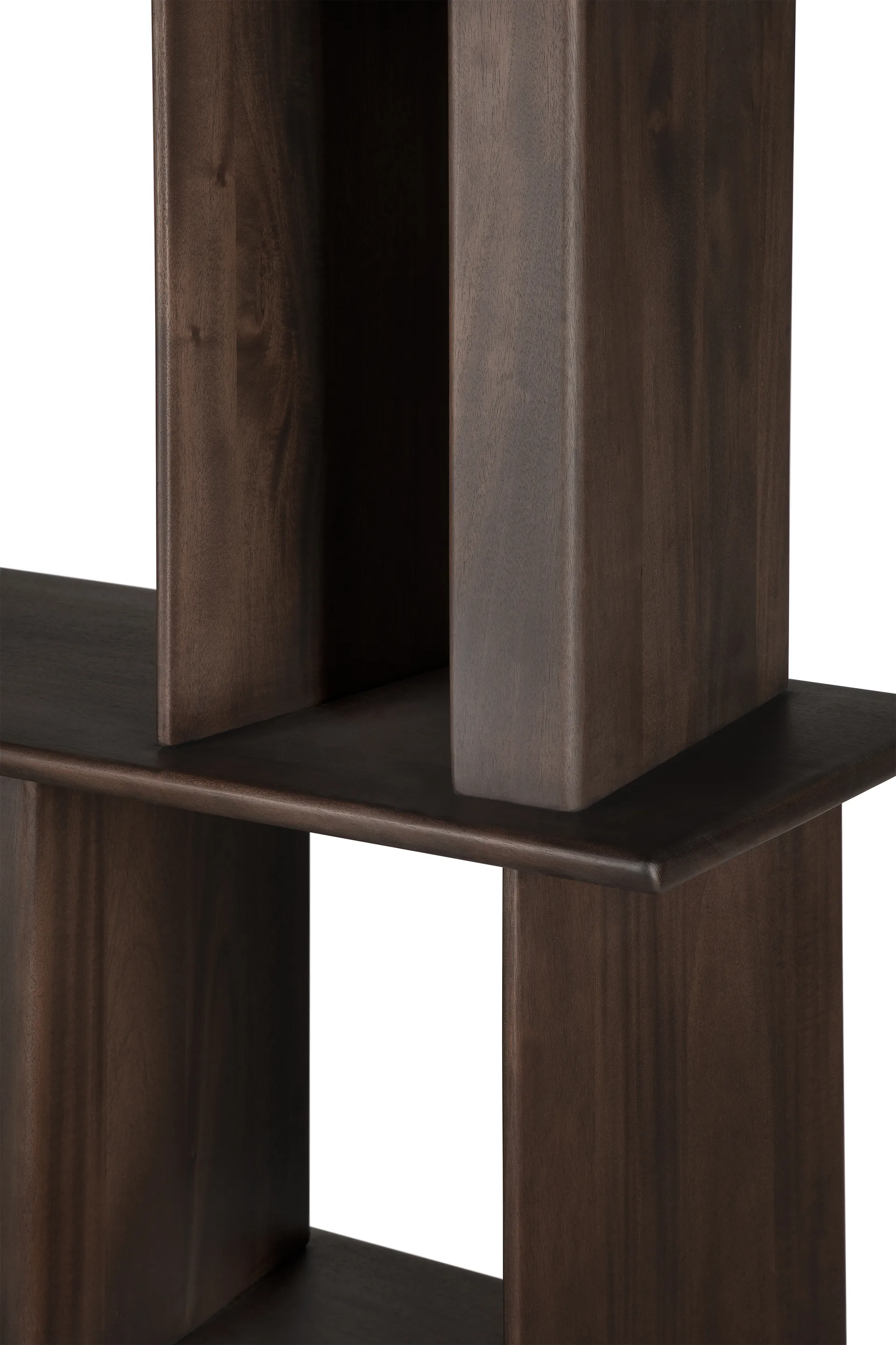 Block bookcase, Espresso matte mahogany, 120x207 cm Ethnicraft