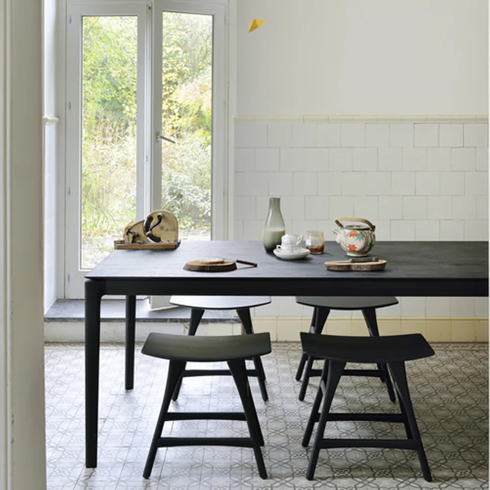 Bok dining table 220x95 cm, Black stained oak Ethnicraft