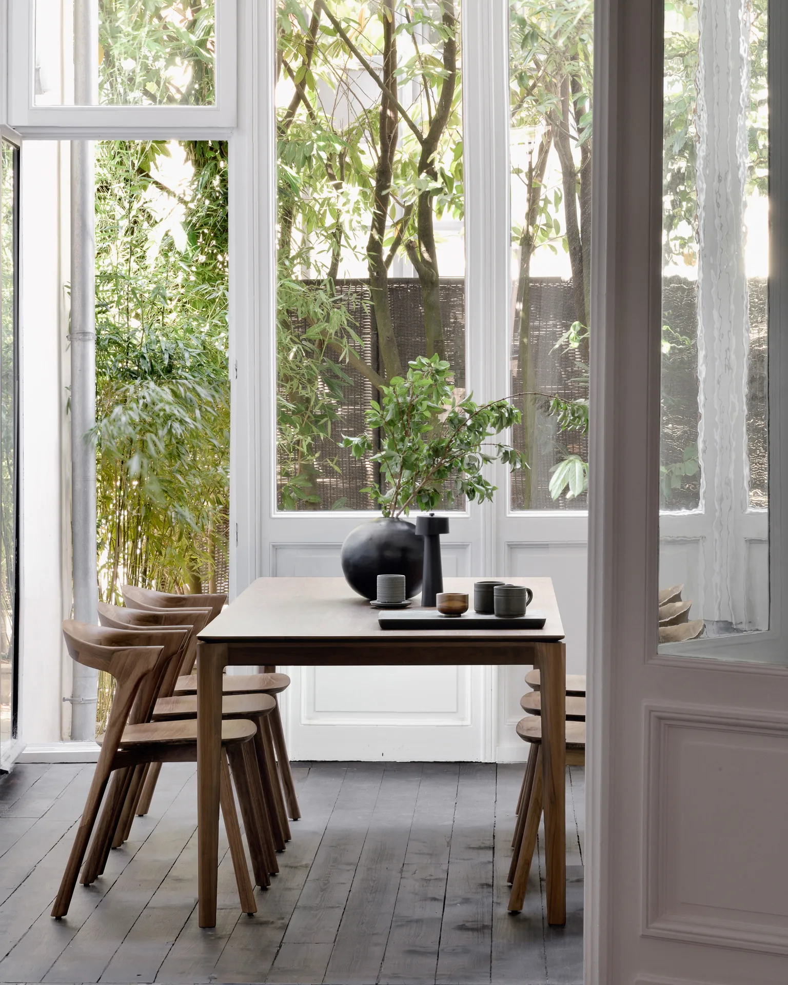 Bok dining table 240x100 cm, Lacquered teak brown Ethnicraft