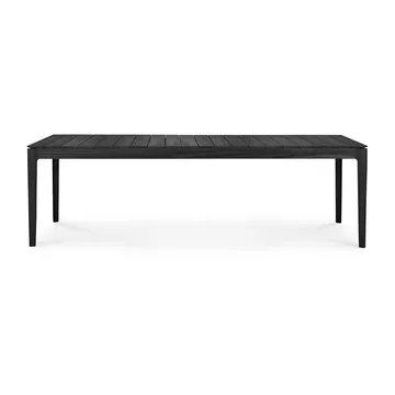 Bok outdoor dining table black stained teak - 250x100 cm - Ethnicraft
