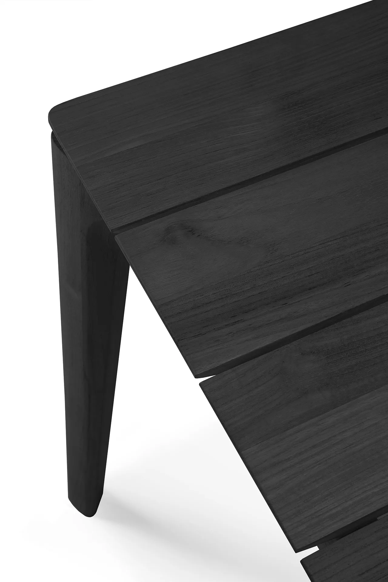 Bok outdoor dining table black stained teak, 300x110 cm Ethnicraft