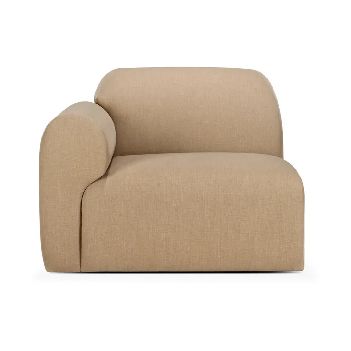 Bulky modular sofa end unit right armrest - Light sepia - Ethnicraft