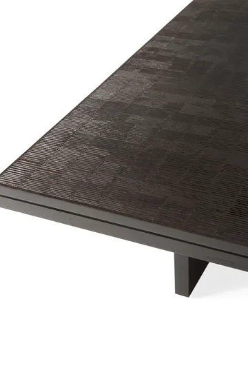 Grooves coffee table - Off black teak, 140x110 cm - Ethnicraft