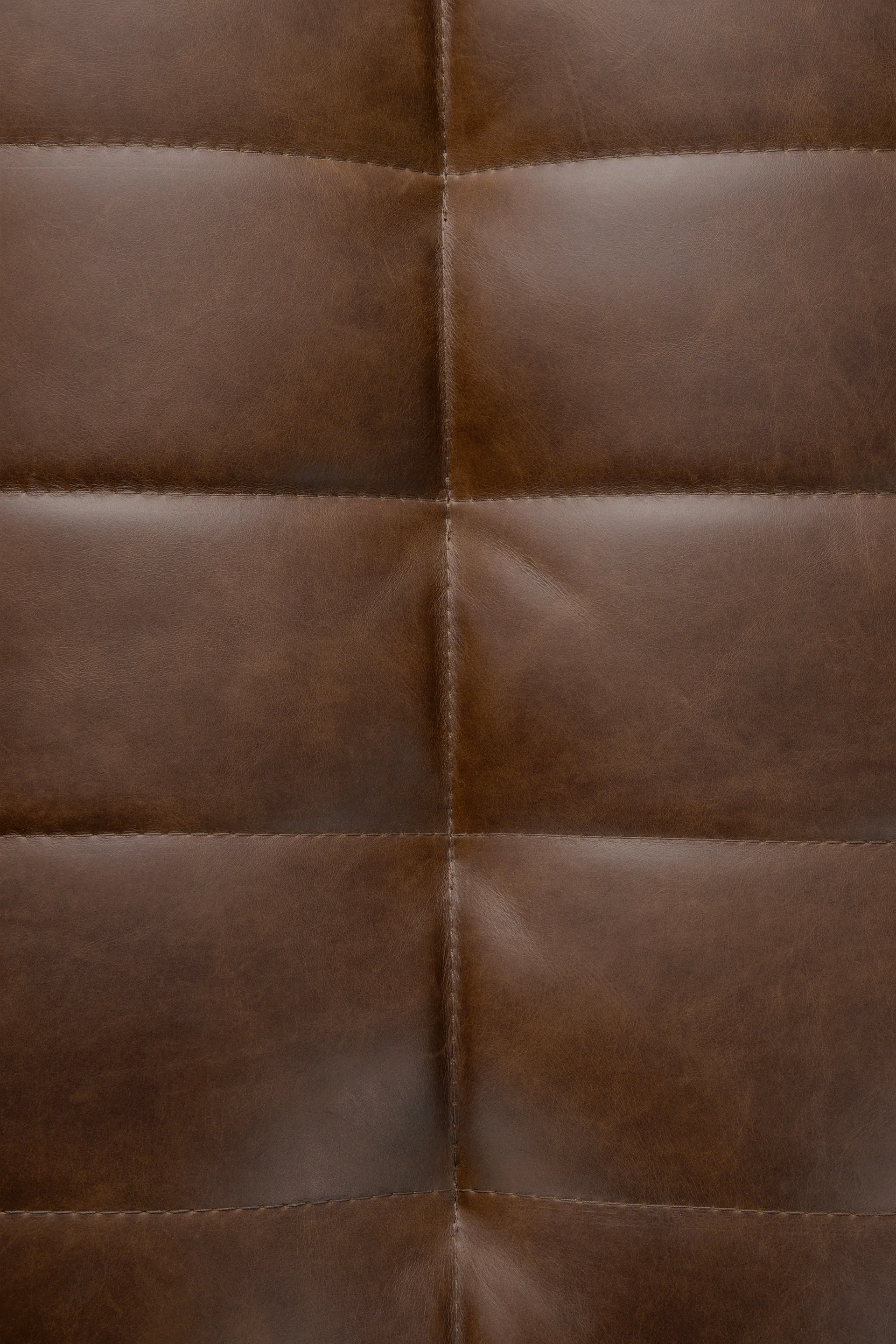 N701 footstool 70x70 cm, Leather Chestnut Ethnicraft