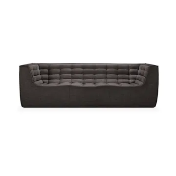 N701 sofa 3 seater sofa - Dark grey, with armrests - Ethnicraft