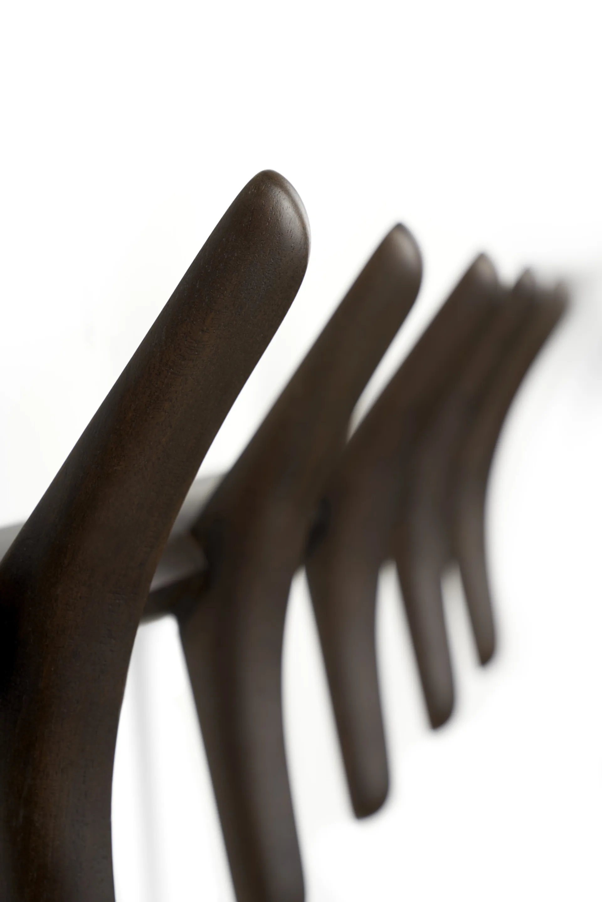 PI clothes hanger 70 cm, Dark brown stained mahogany Ethnicraft