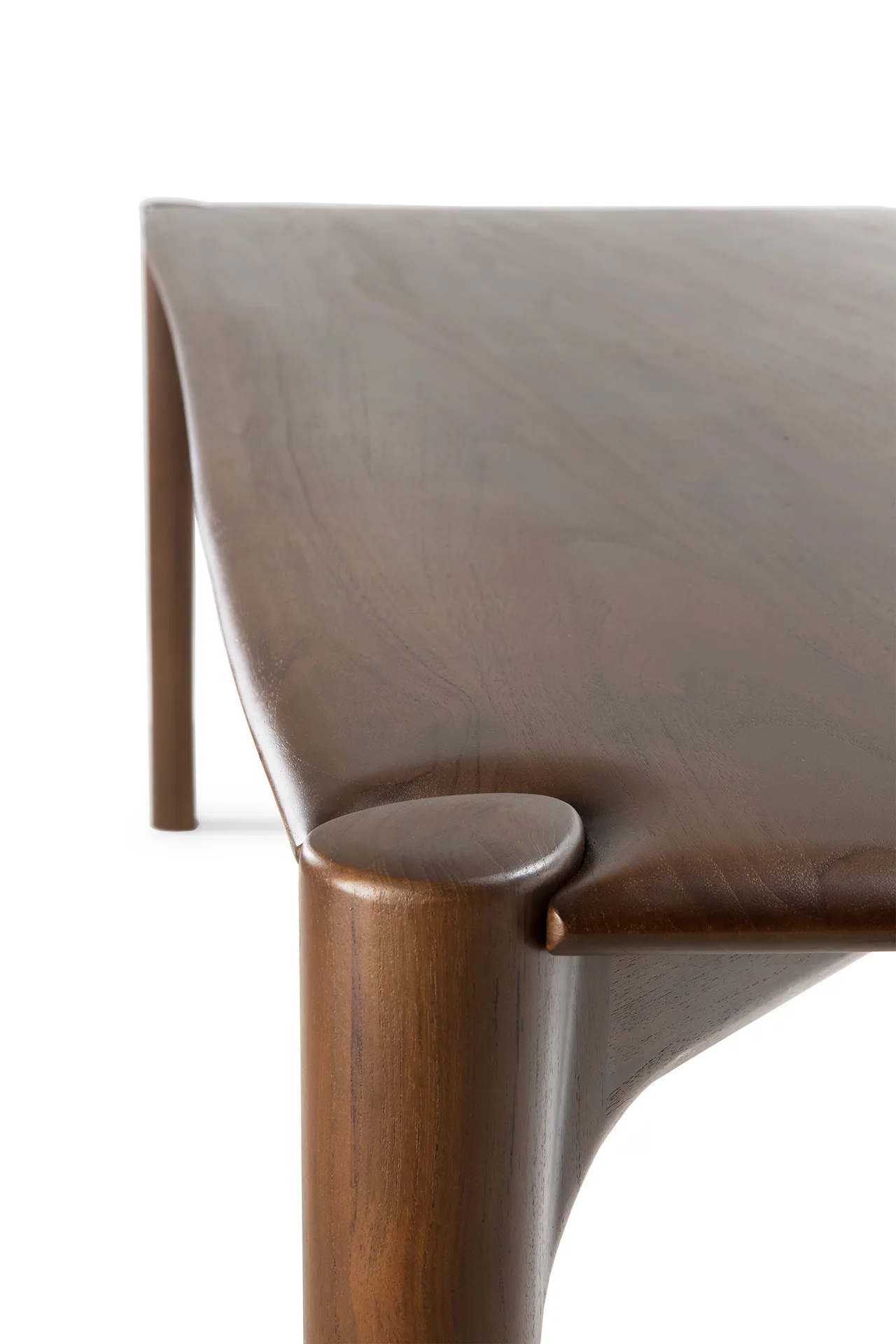PI Dining table, Lacquered teak brown, 180x90 cm Ethnicraft