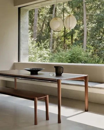 PI Dining table - Lacquered teak brown, 240x100 cm - Ethnicraft