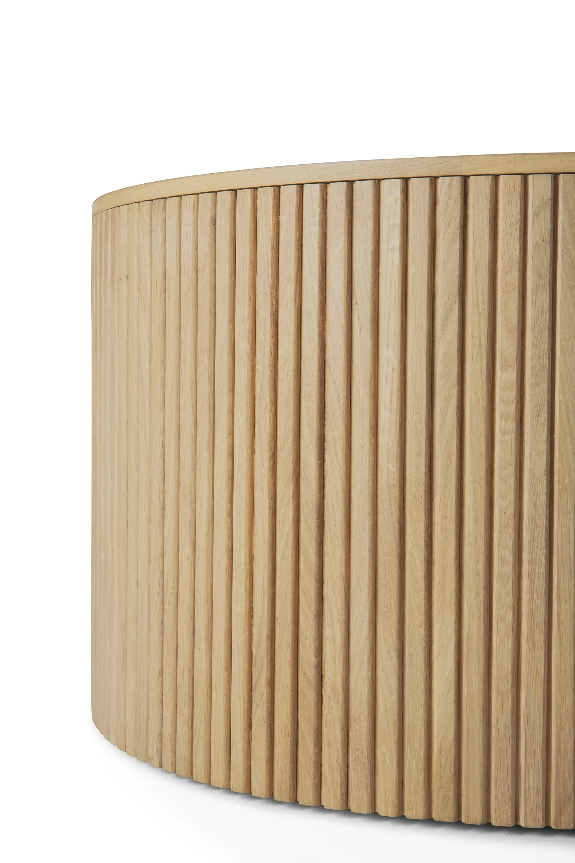 Roller Max round coffee table, Oak, Ø60 cm Ethnicraft