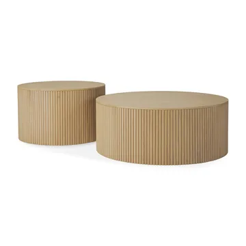 Roller Max round coffee table - Oak, Ø60 cm - Ethnicraft