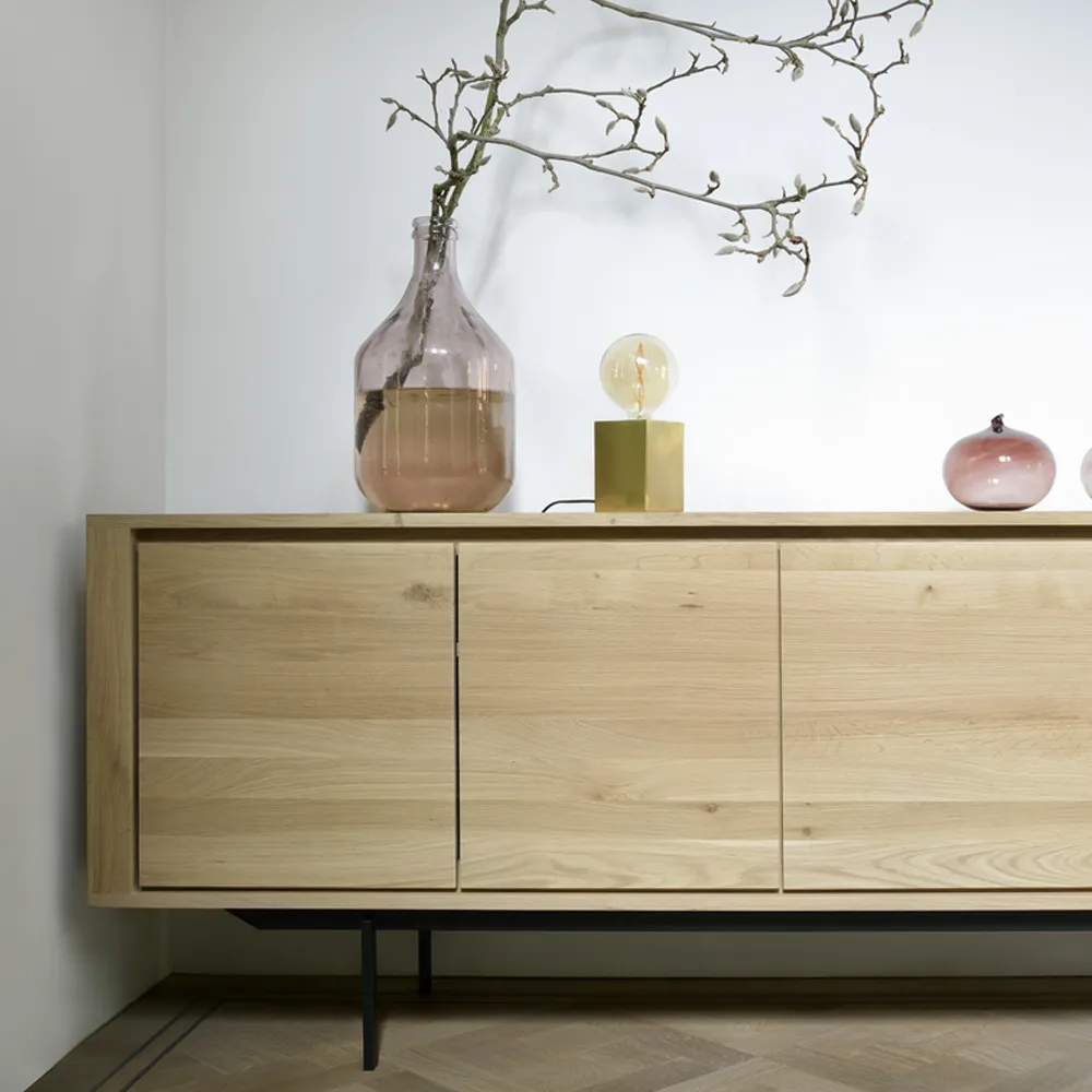 Shadow sideboard, Oak-Wax oil 2 doors 3 drawers Ethnicraft