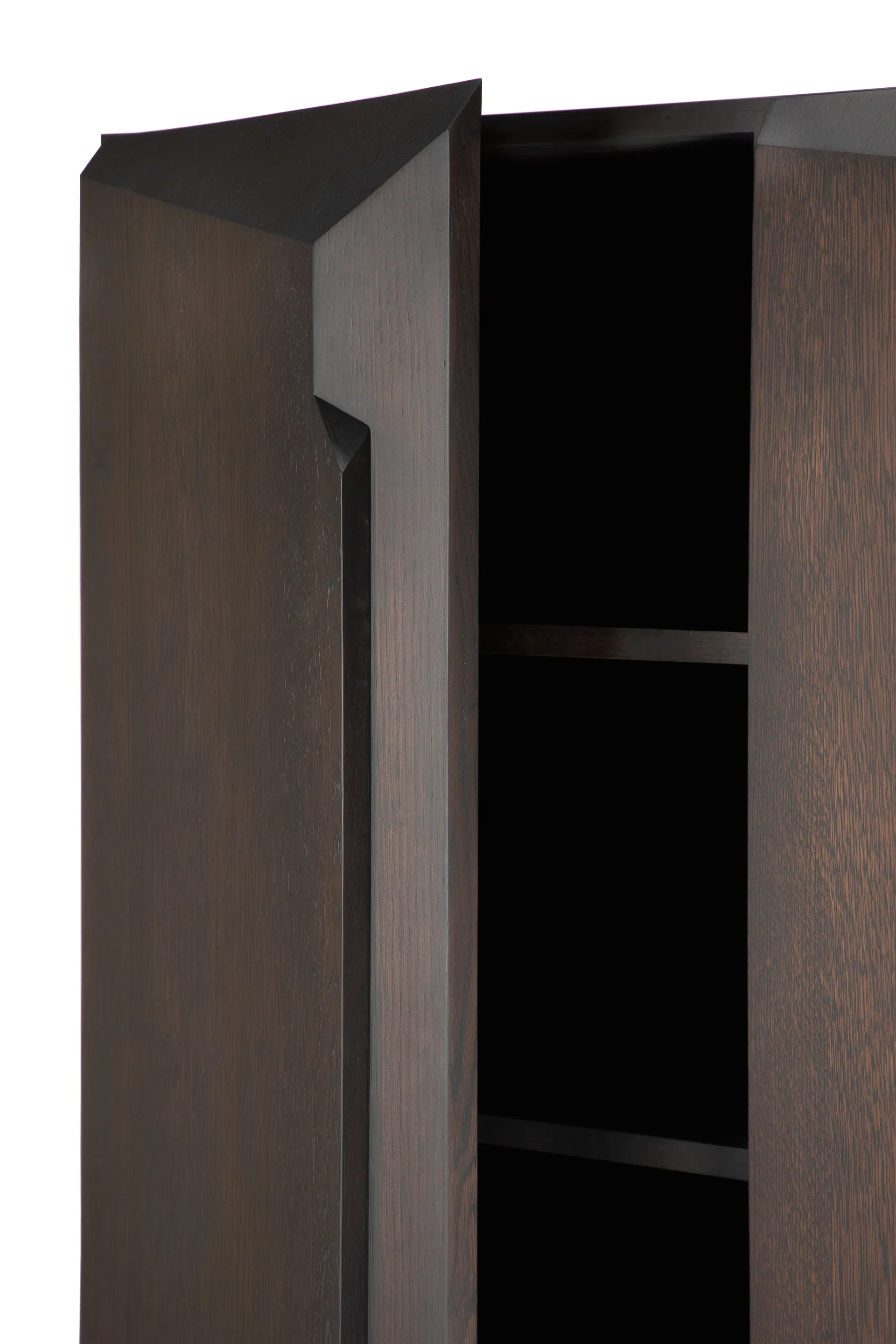 Stairs cabinet, Brown lacquered oak-2 doors, 100x150 cm Ethnicraft