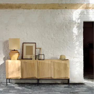 Stairs sideboard 3 doors - Oak 150x80x46 cm - Ethnicraft