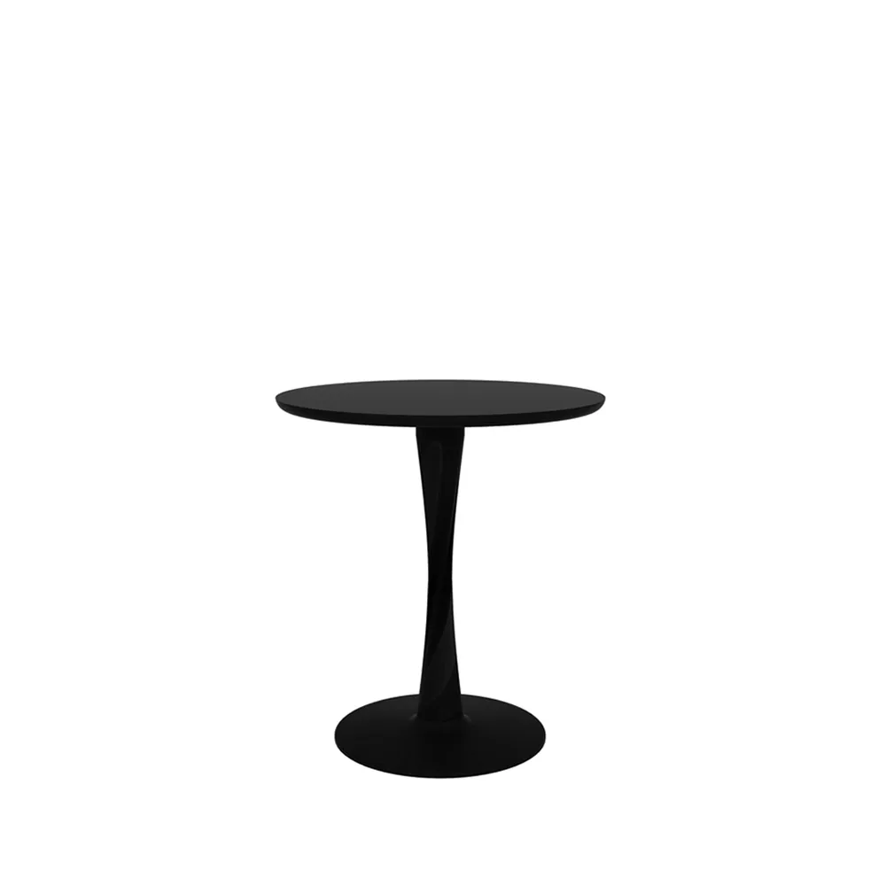 Torsion dining table, Black-stained oak, Ø70 cm Ethnicraft
