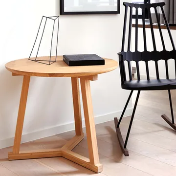 Tripod side table - Black oak small 56x46 cm - Ethnicraft