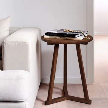 Tripod side table - Oak — Wax oil small 56x46 cm - Ethnicraft
