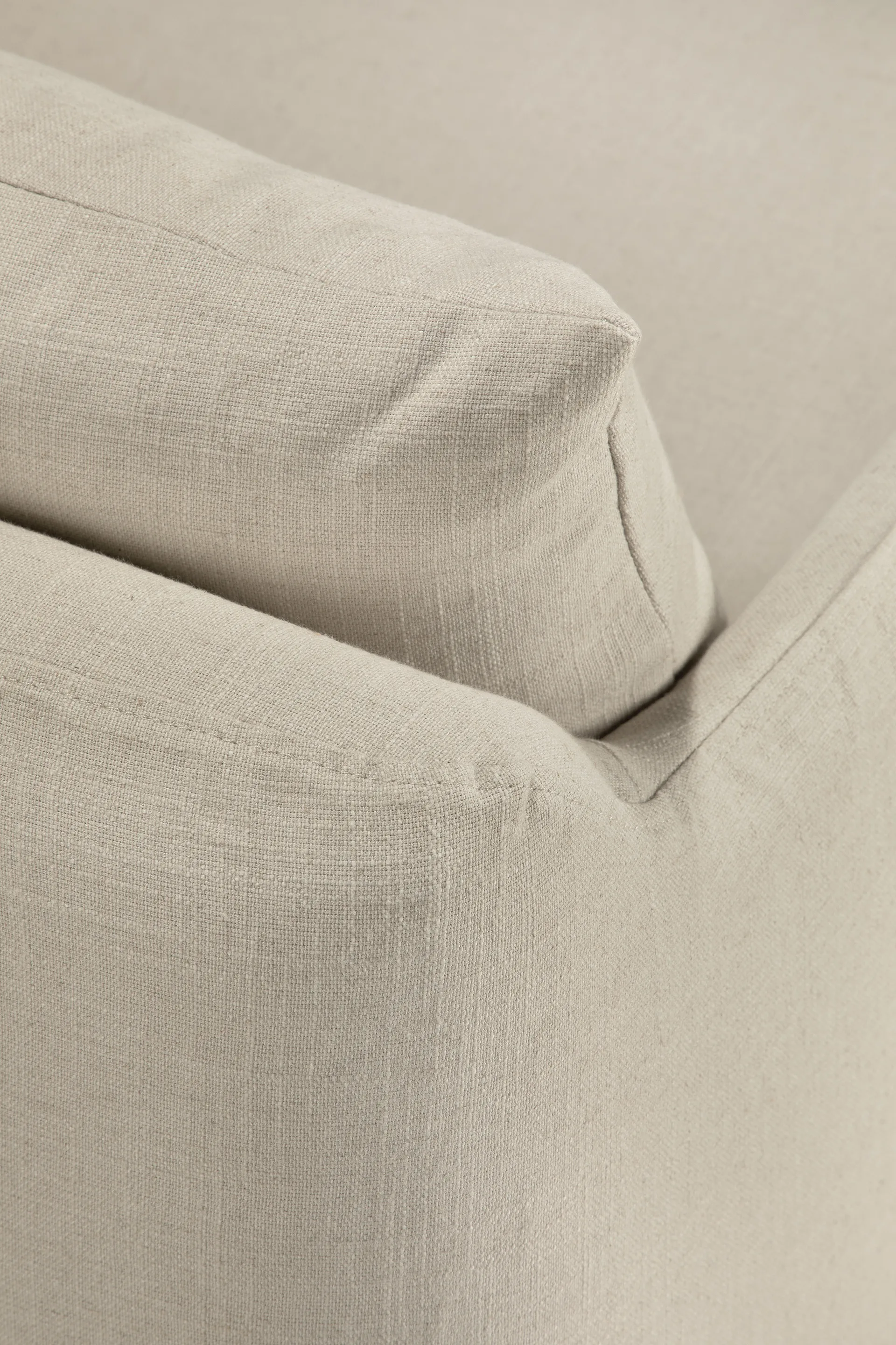 Weave lounge chair with removable cover, Bone Ethnicraft