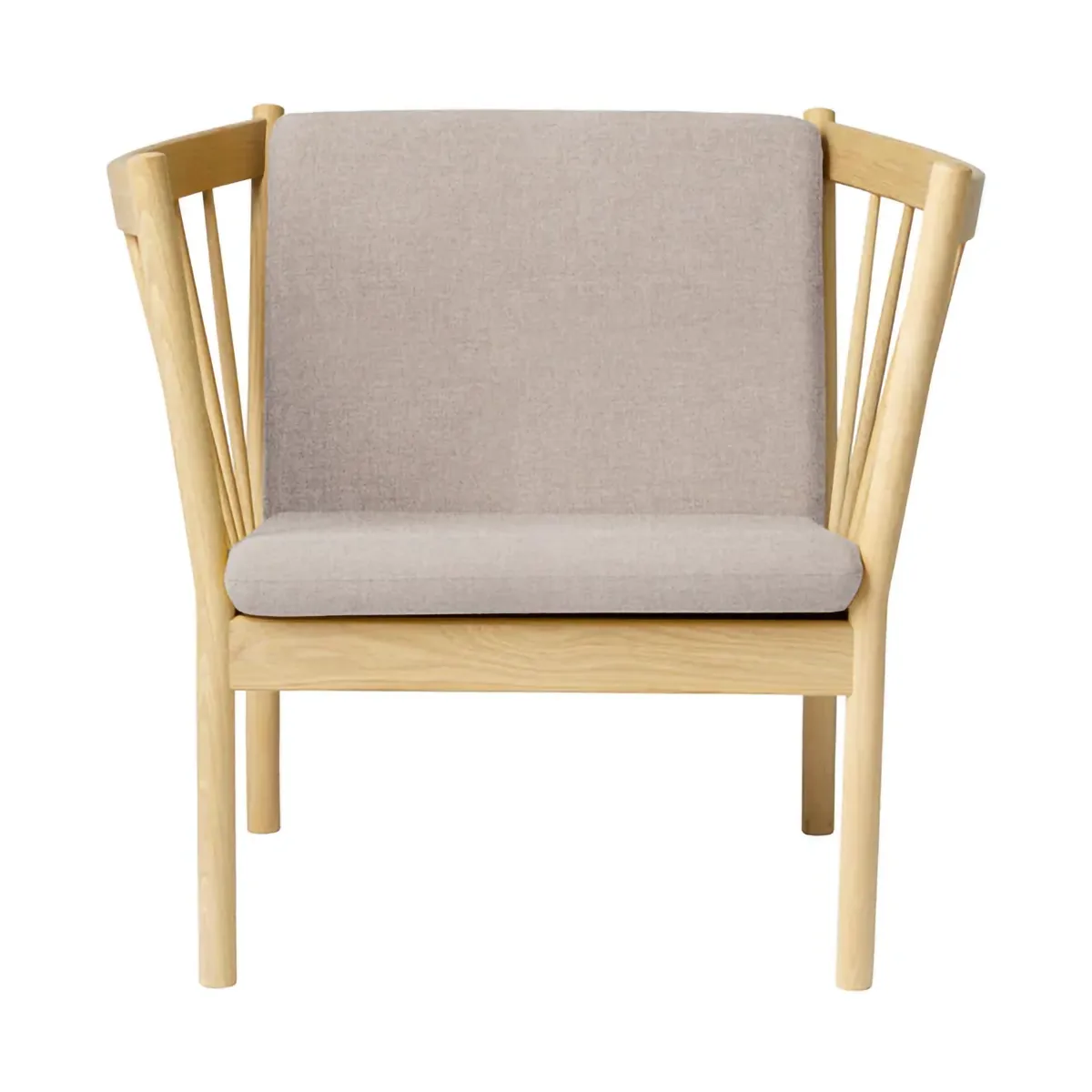 J146 armchair, Oak lacquered-light grey FDB Møbler
