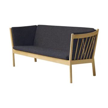 J149 sofa - Fabric dark grey–lacquered oak, 3-seater - FDB Møbler