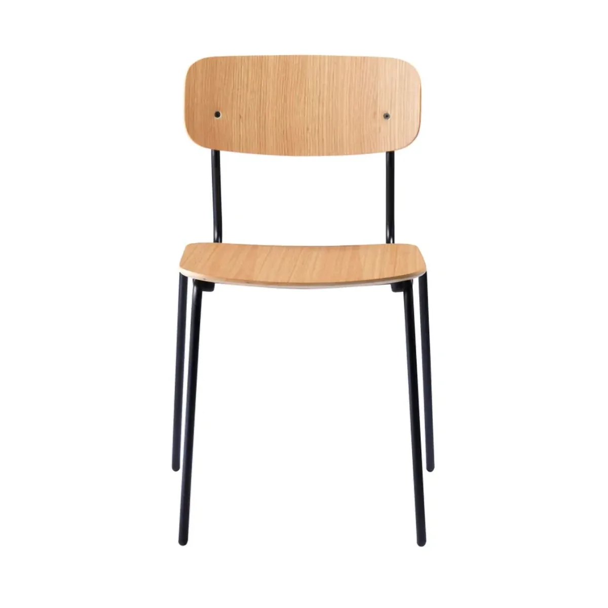 J182 Holmen chair, Oak veneer-black legs FDB Møbler
