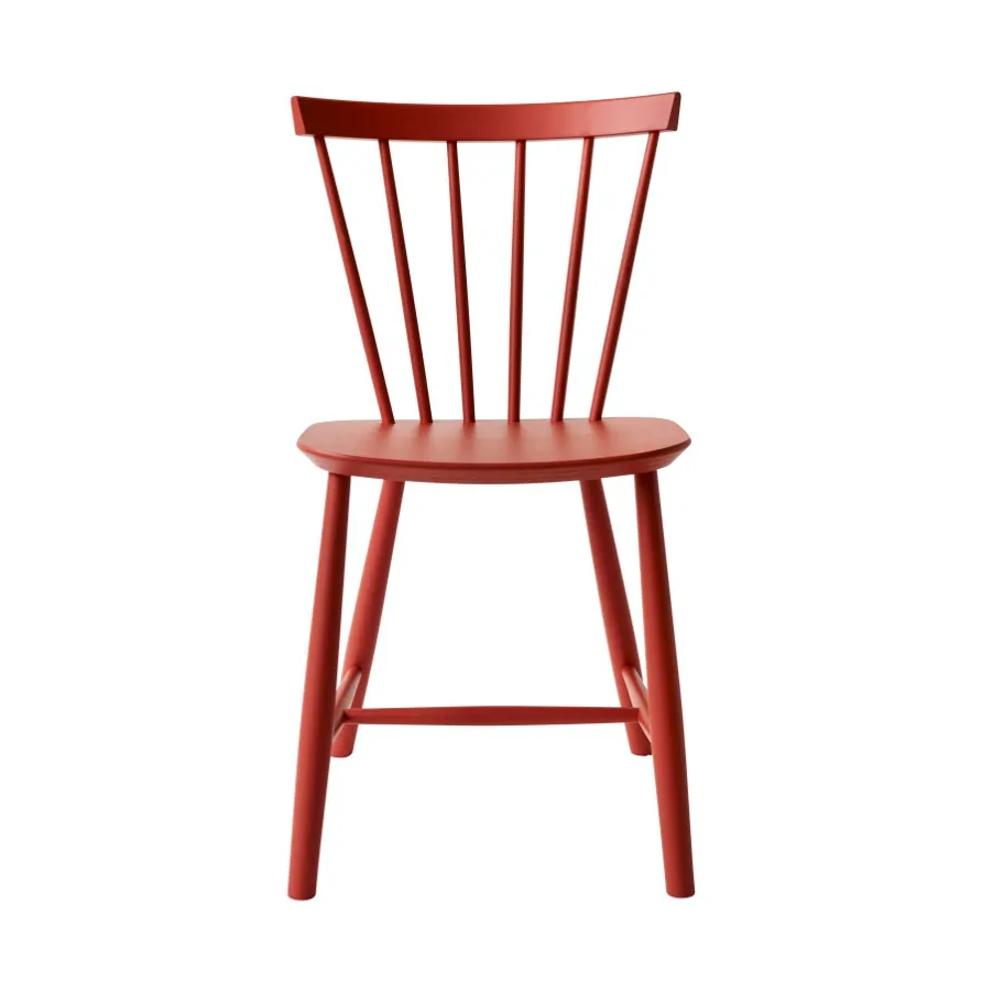 J46 chair, Beech red painted FDB Møbler