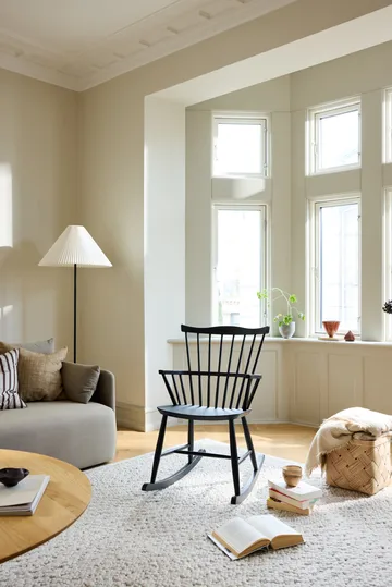J52G rocking chair - Beech Ral 9005 - FDB Møbler