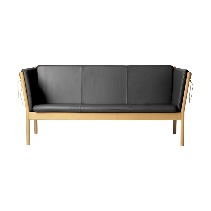 L45 MK154 sofa - Lacquered oak-leather black - FDB Møbler
