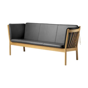 L45 MK154 sofa - Lacquered oak-leather black - FDB Møbler