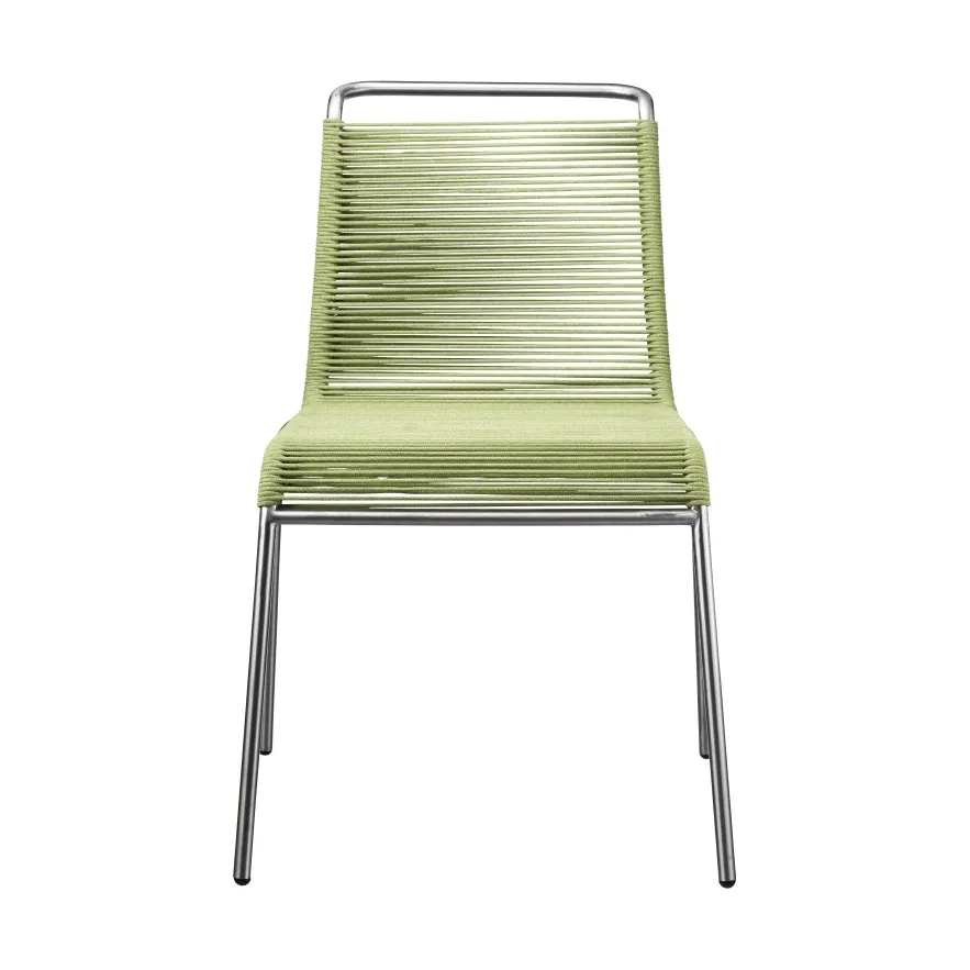 M20 Teglgård Cord Chair, Green mixed-stainless steel FDB Møbler