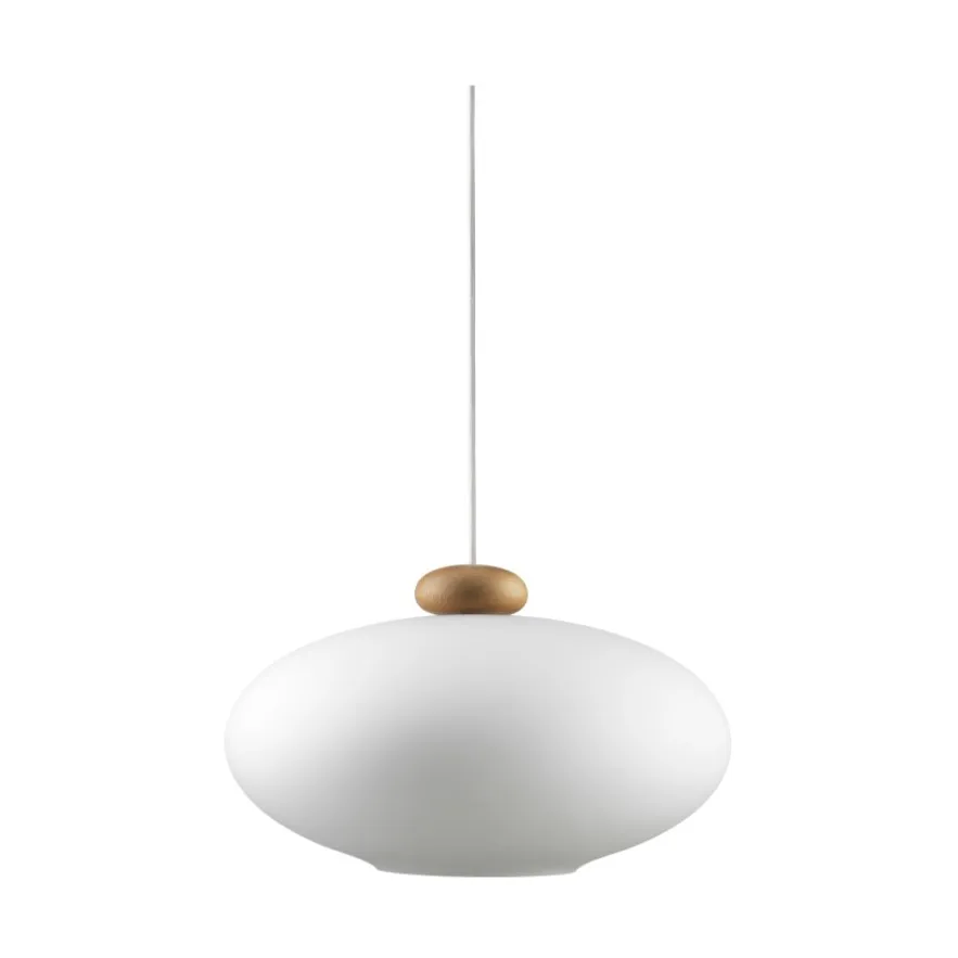 U3 Hiti pendant, Opal glass-oak nature lacquered FDB Møbler