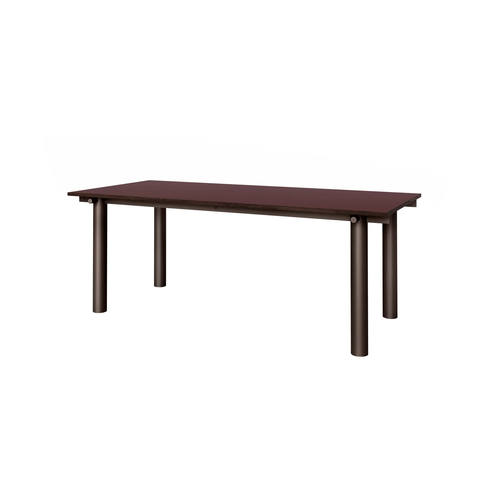Atura dining table, Dark chocolate-burgundy, 90x200 cm Ferm Living