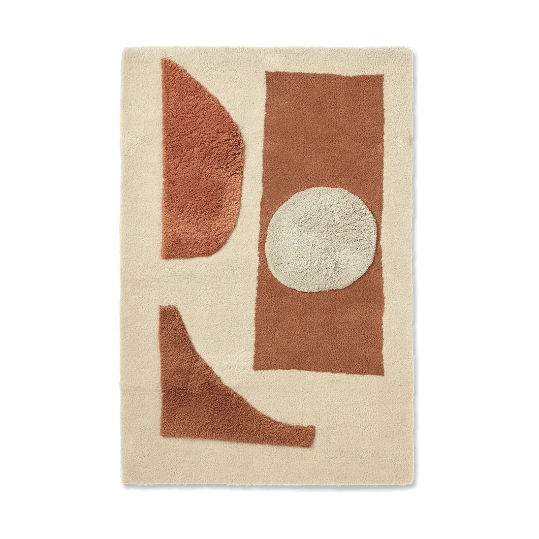 Bloco tufted rug, Blush-off white, 80x120 cm Ferm Living