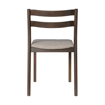 Boda chair - Upholstered seat soft bouclé, dark-stained beech-natural - Ferm Living
