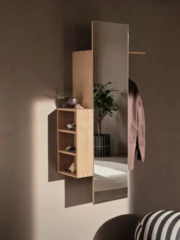 Bon hallway cabinet coat rack with mirror - Oiled Oak - Ferm Living
