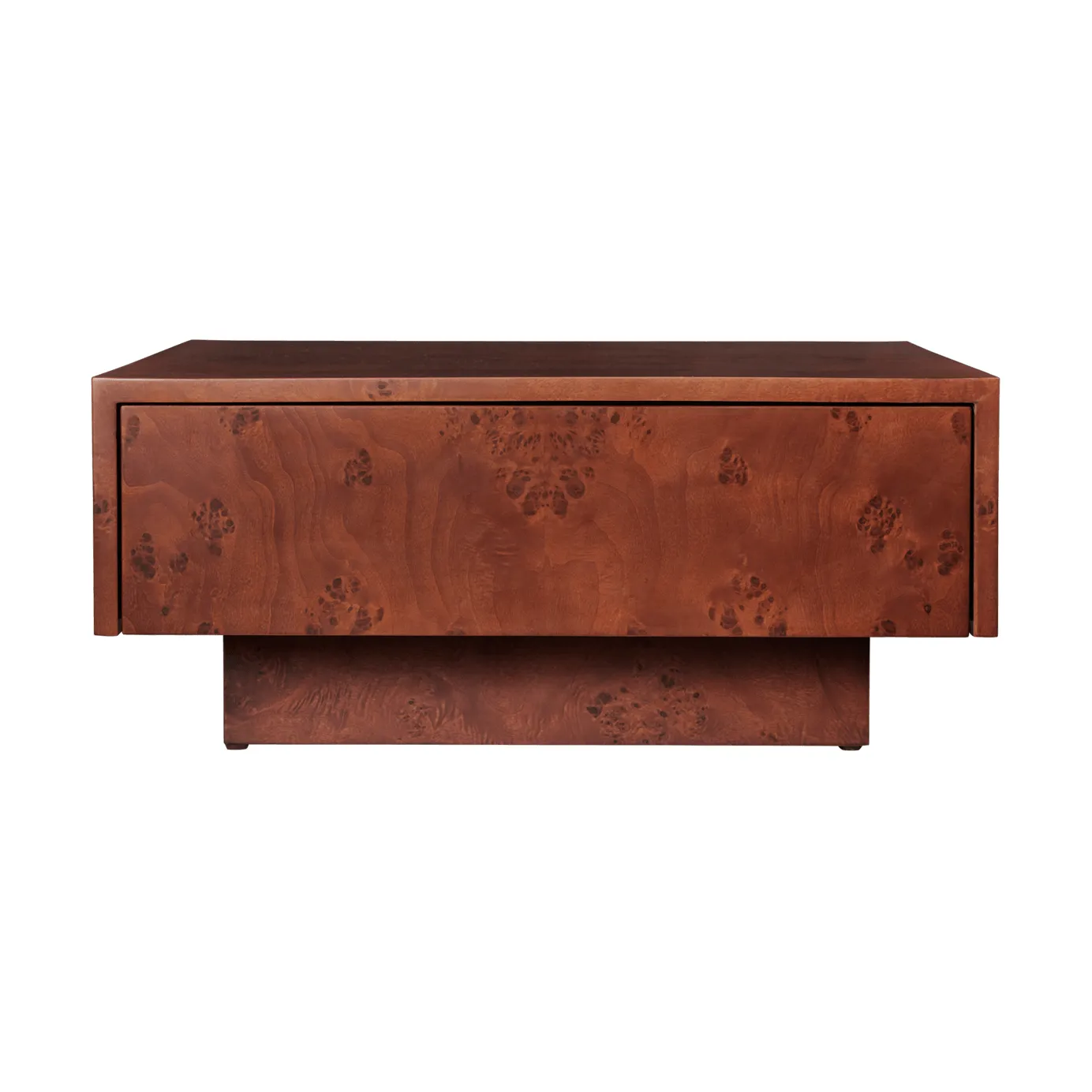 Burl storage coffee table 70x70 cm, Dark stained burl Ferm Living