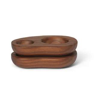 Cairn egg cup 2-pack - Dark brown - Ferm Living