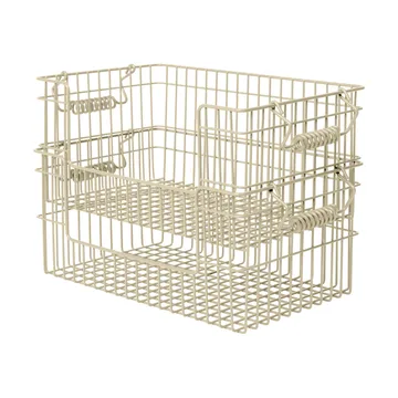 Cala stackable basket 2-pack - Cashmere, 28.7x18x13 cm - Ferm Living